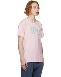 RRL Pink Logo T Shirt
