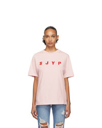 Sjyp Pink Logo T Shirt