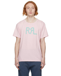 RRL Pink Logo T Shirt