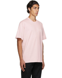 Burberry Pink Oversized Location Print T Shirt