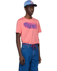 Marni Pink Paint Effect T Shirt