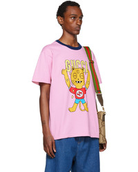 Gucci Pink Printed T Shirt