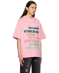 We11done Pink Printed T Shirt