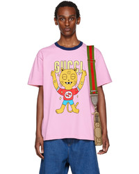 Gucci Pink Printed T Shirt