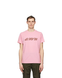 Helmut Lang Pink Saintwoods Edition Heads Up T Shirt