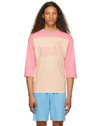 ERL Pink Sun Football Jersey T Shirt