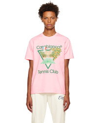 Casablanca Pink Tennis Club T Shirt
