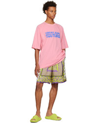 VERSACE JEANS COUTURE Pink Varsity T Shirt