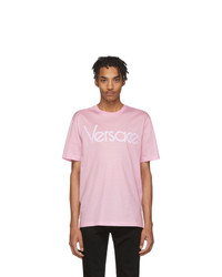 Versace Pink Vintage Logo T Shirt