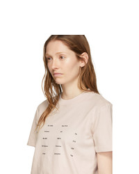 Proenza Schouler Pink White Label Address Logo T Shirt