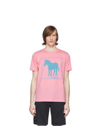 Ps By Paul Smith Pink Zebra T Shirt