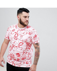 ASOS DESIGN Plus T Shirt With All Over Snake Floral Print