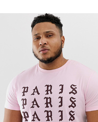 ASOS DESIGN Plus T Shirt With Paris Print