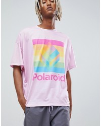 ASOS DESIGN Polaroid Oversized T Shirt With Front And Back Print