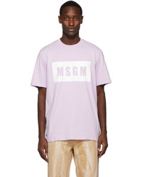 MSGM Purple Logo T Shirt