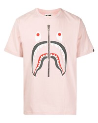 A Bathing Ape Shark Print Short Sleeved T Shirt