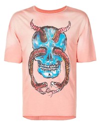 Alchemist Skull Print Cotton T Shirt