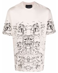 John Richmond Skull Print Cotton T Shirt