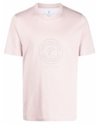 Brunello Cucinelli Slogan Detail Cotton T Shirt