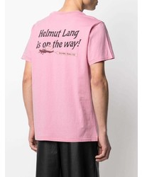 Helmut Lang Slogan Print Cotton T Shirt