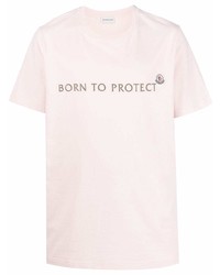 Moncler Slogan Print T Shirt