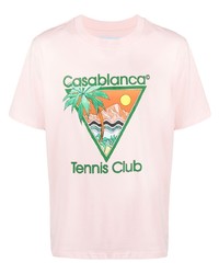 Casablanca Tennis Club Icon Organic Cotton T Shirt