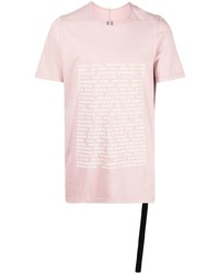 Rick Owens DRKSHDW Text Print Cotton T Shirt
