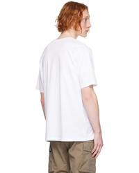 Balmain White Printed T Shirt