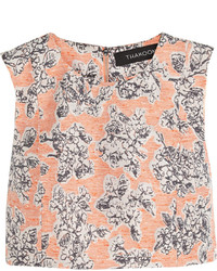 Thakoon Cropped Floral Jacquard Top