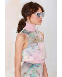 Factory Karla Spetic Cove Rover Satin Crop Top