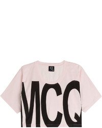 McQ by Alexander McQueen Mcq Alexander Mcqueen Cropped Cotton T Shirt
