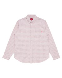 Pink Print Denim Shirt