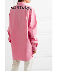 Balenciaga Oversized Printed Cotton Shirt