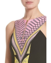 Versace Collection Scarf Print Stretch Cady Dress