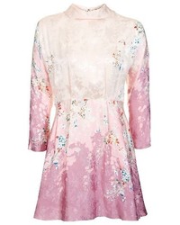 Topshop Jacquard Floral Print Dress