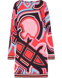 Emilio Pucci Printed Jersey Dress Coral