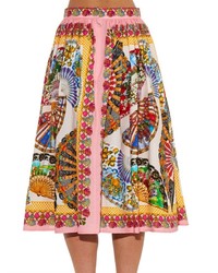 Dolce & Gabbana Fan Print Full Skirt