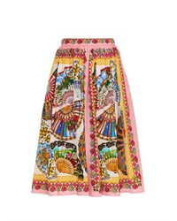 Dolce & Gabbana Fan Print Full Skirt