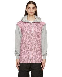 Comme Des Garcons SHIRT Grey Pink Kaws Edition Hoodie