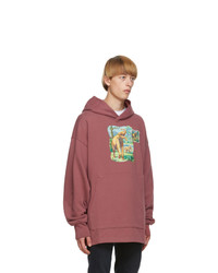 Acne Studios Pink Dinosaur Print Hoodie