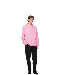 Moschino Pink Double Question Mark Hoodie