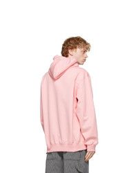 Doublet Pink Not Valentine Embroidery Hoodie