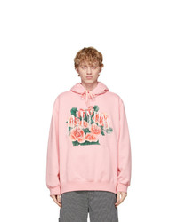 Doublet Pink Not Valentine Embroidery Hoodie