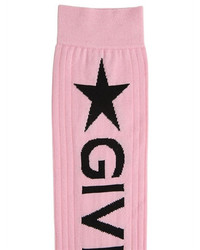 Givenchy Intarsia Logo Knee High Wool Socks