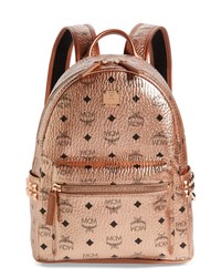 MCM Small Side Stud Canvas Backpack