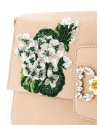 Dolce & Gabbana White Geranium Printed Dg Millennials Shoulder Bag