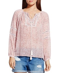 Vince Camuto Two By Abstract Print Peasant Blouse