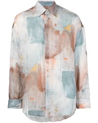Costumein Abstract Print Long Sleeve Shirt