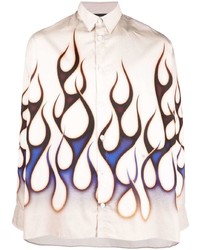 Études Etudes Flame Print Organic Cotton Shirt