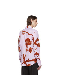 Paul Smith Pink And Red Floral Slim Shirt